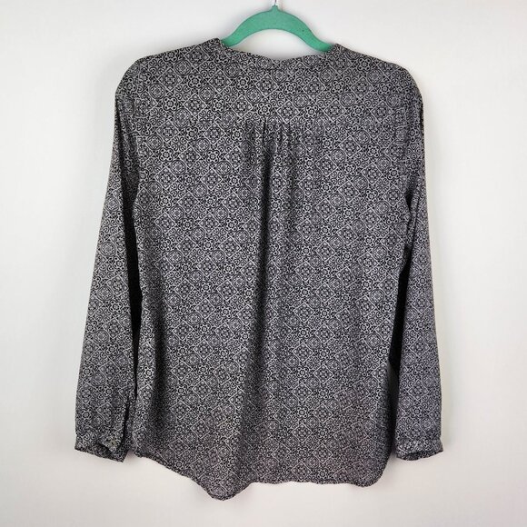 Ahlens Sweden Patterned Lightweight Button Front Blouse sz EU 38 US 8 - Picture 2 of 11